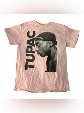2Pac Tupac Pink Graphic Tee